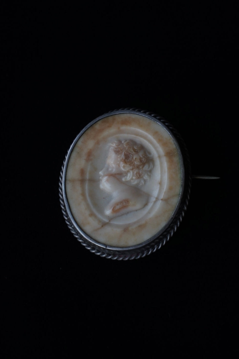 Victorian Grand Tour Marble Cameo Brooch