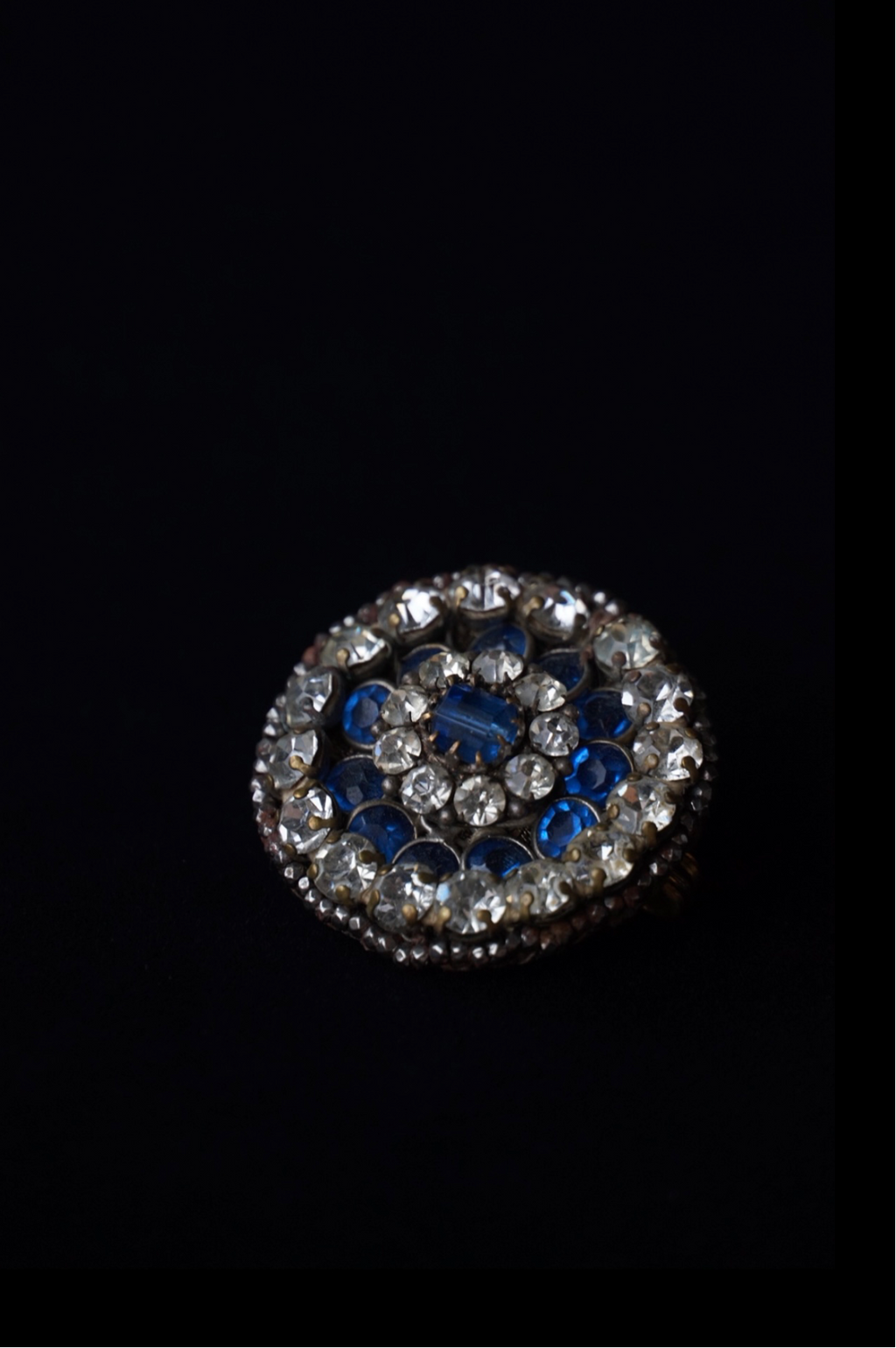 Victorian Paste Blue Glass Handmade Brooch