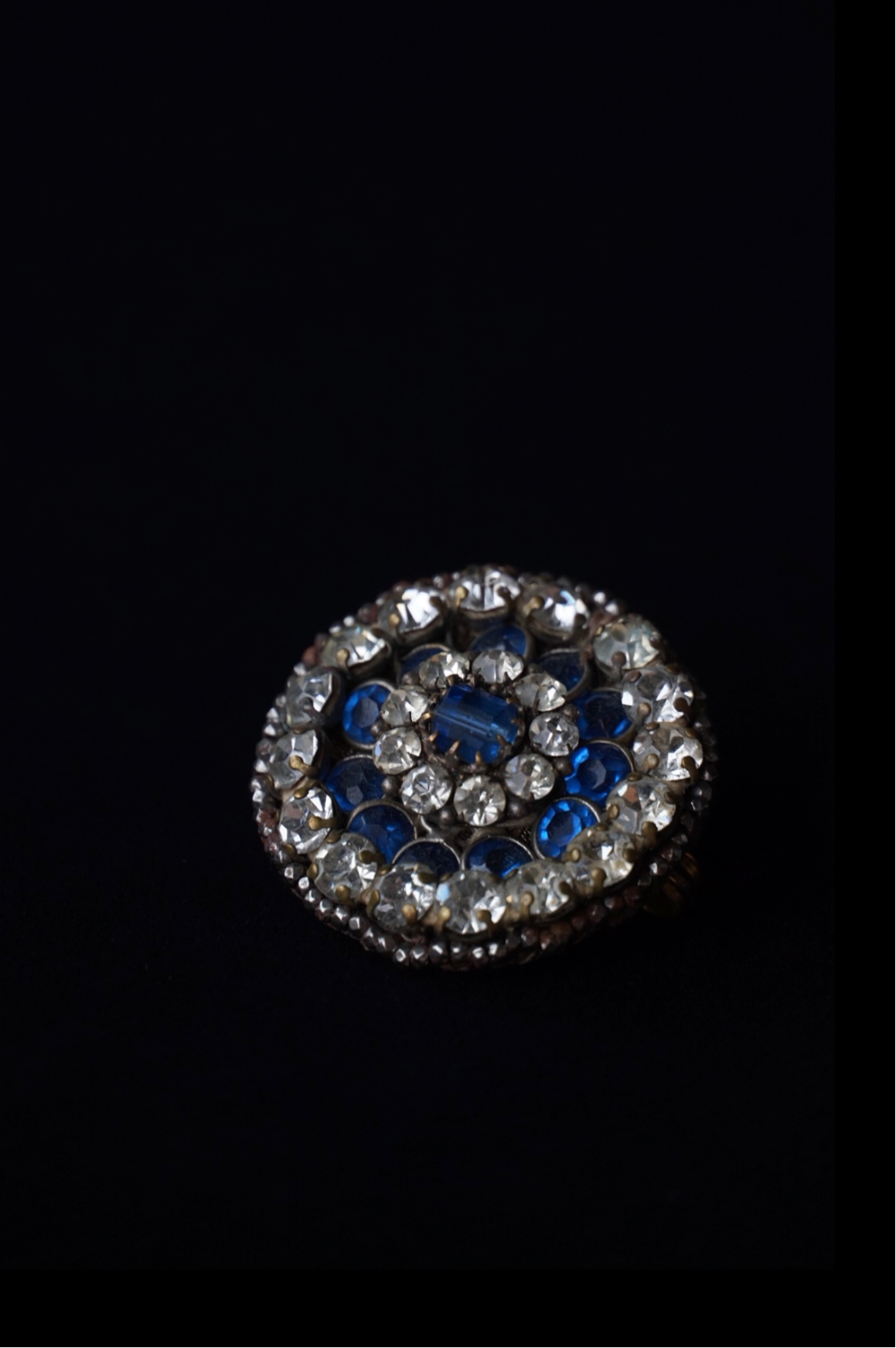 Victorian Paste Blue Glass Handmade Brooch
