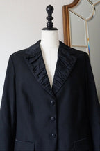 Vintage Ruffle Collar Tailored Jacket