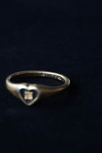 Vintage 18K Black Heart Ring