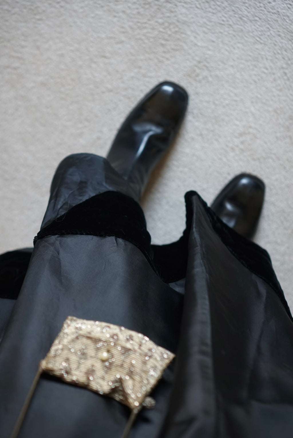 1950's Silk Velvet Leaf Skirt