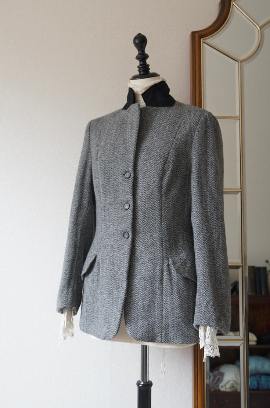 Vintage Grey Herringbone Jacket