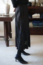 Victorian Black Cotton Slip Skirt