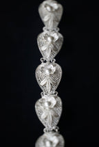 Vintage 800Silver Filigree Floral Bracelet