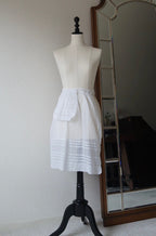 Antique White Cotton Apron