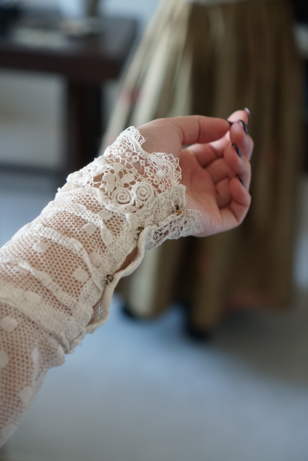 Edwardian High Neck Lace Blouse