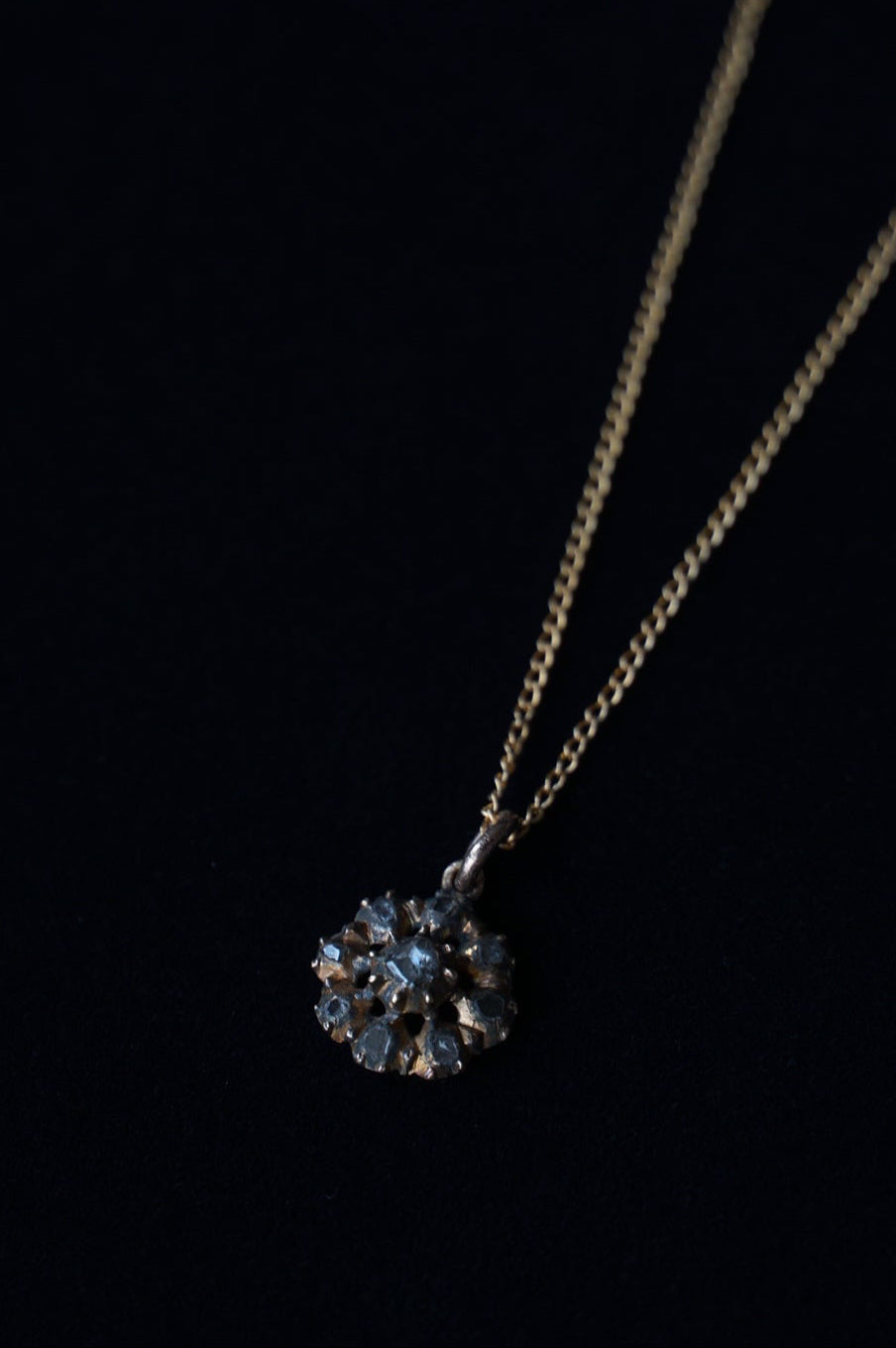 Georgian Rose Cut Diamond Pendant Top