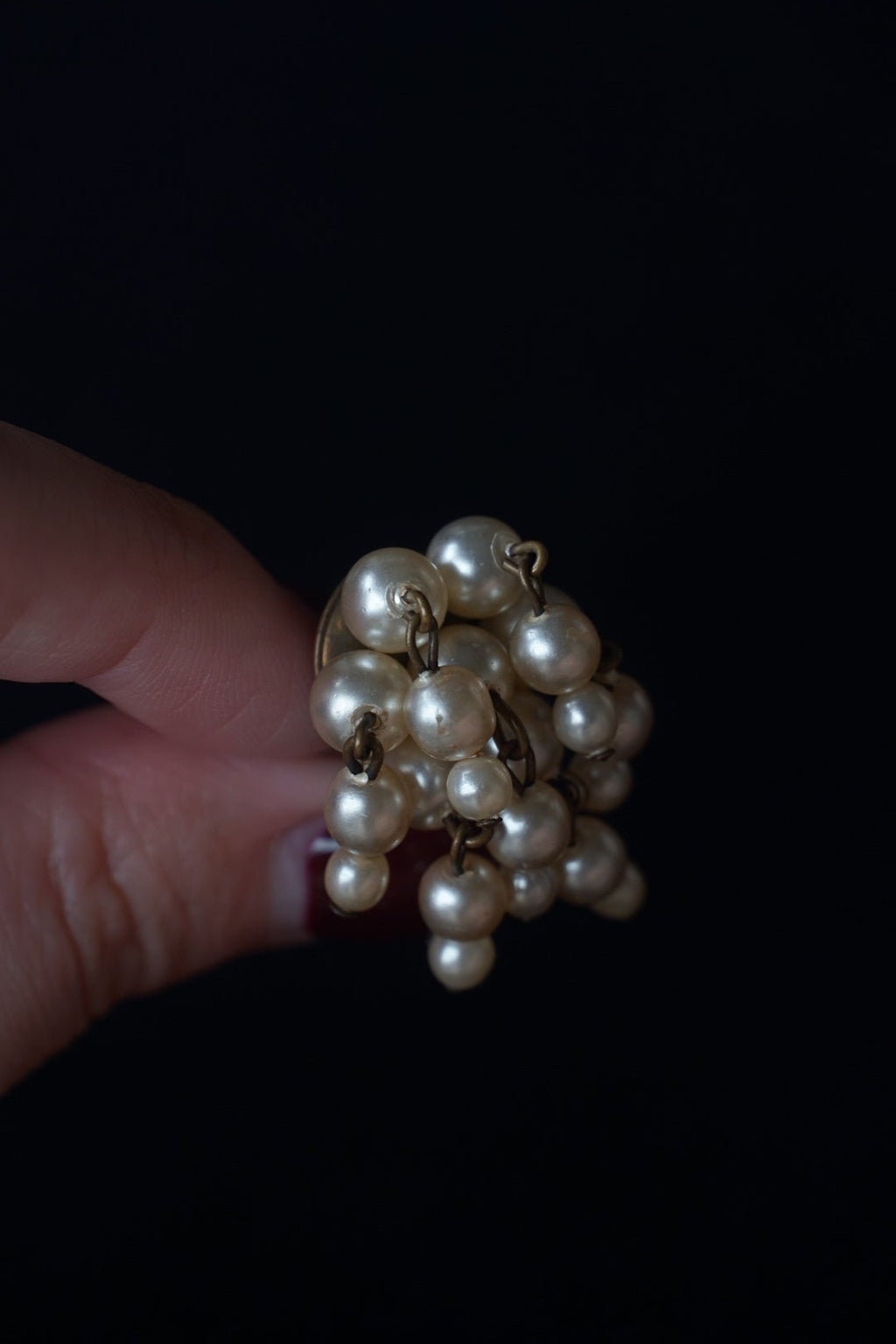 1940's Swaying Pearls Earrings