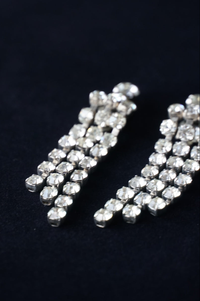 Vintage Glass Chandelier Earrings