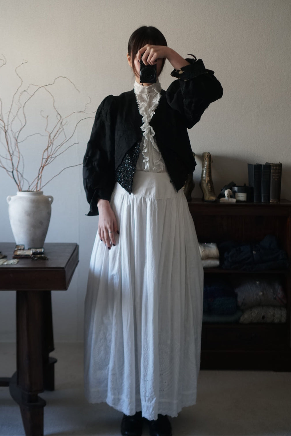 1880's Beaded Jacket with Puff Sleeves