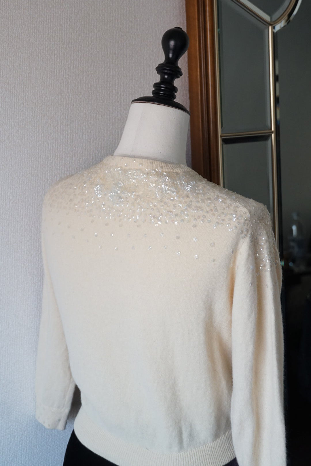 1950's Sequins Wool Cardigan