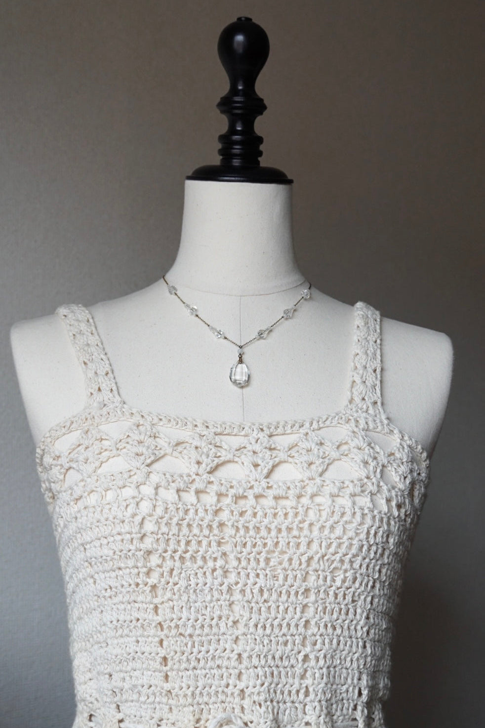 1930's Clear Glass Necklace