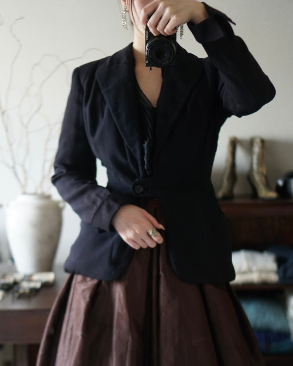 1940's Classic Black Tailored Jacket