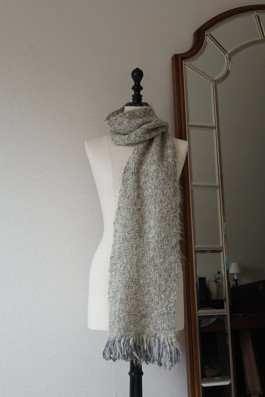 1960's Blue Mohair Tight Scarf