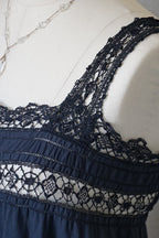 Antique French Black Cotton Dress