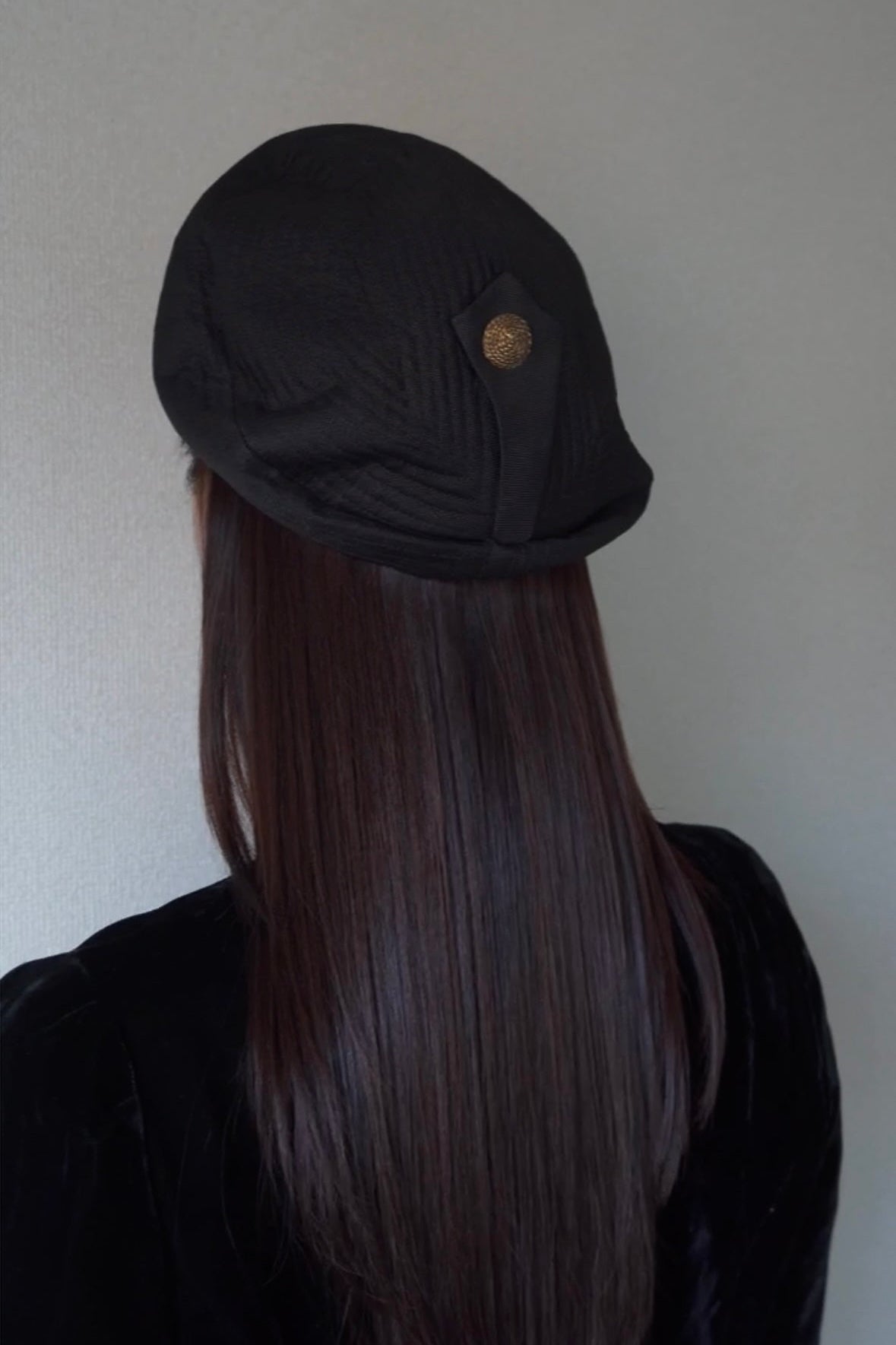 1960’s Black Beret with Gold Button