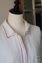 1930's Linen Cotton Long Dress