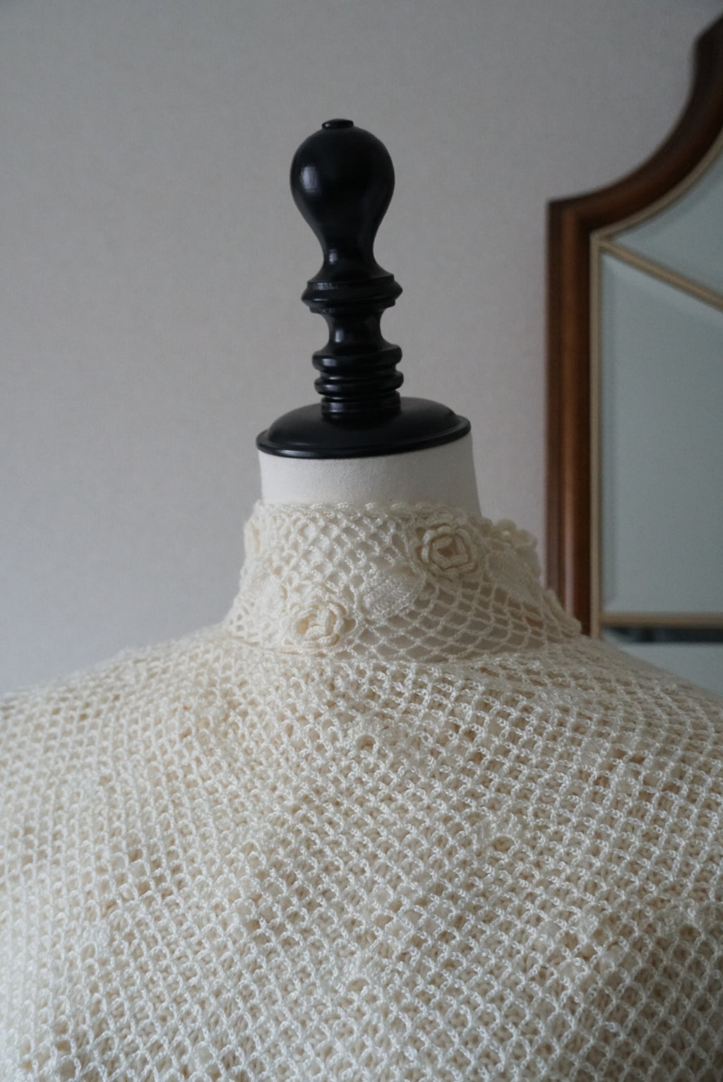 Vintage Crochet Knit with Cape