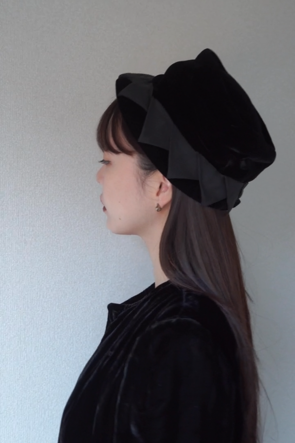 1960’s Black Velvet Hat
