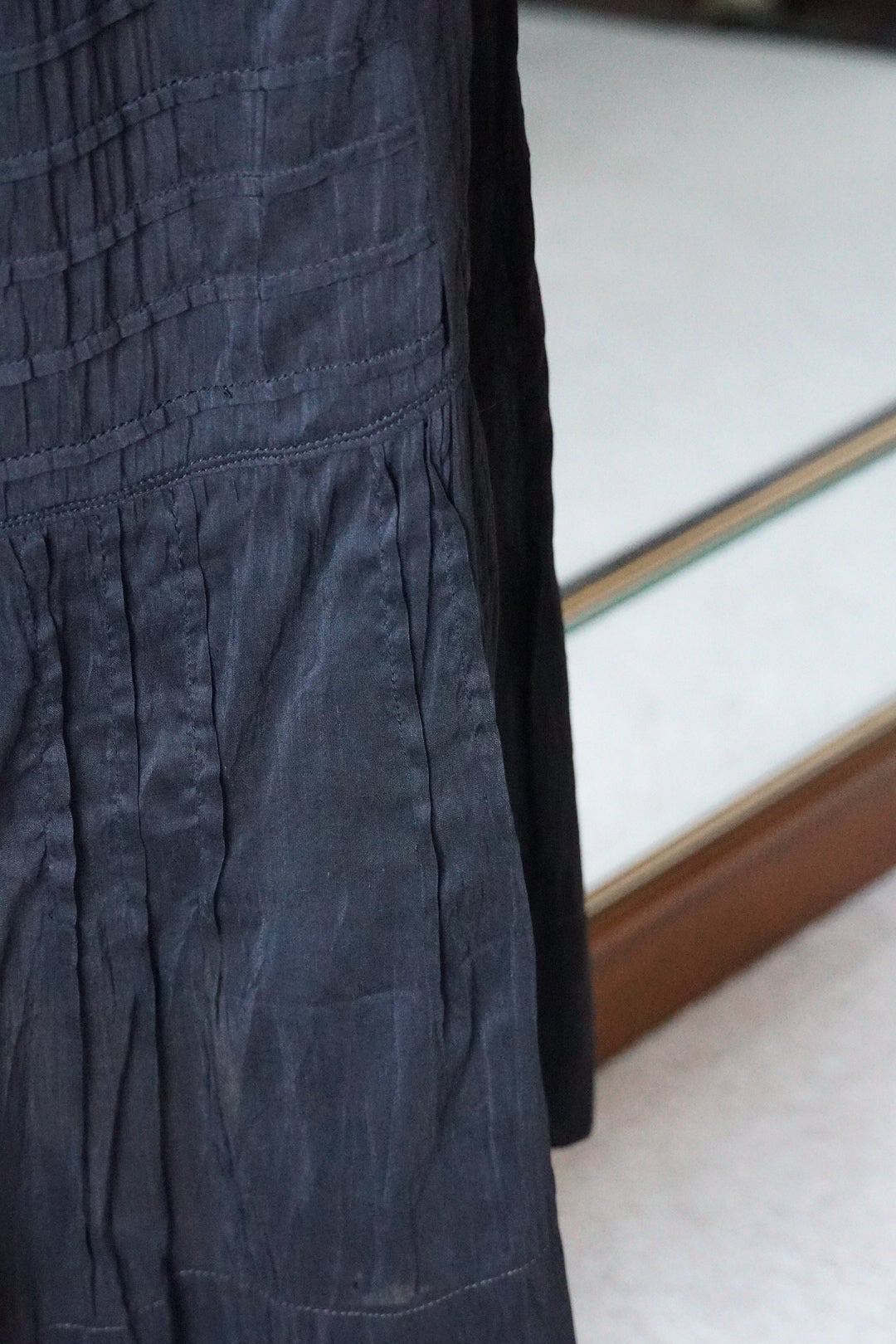 Victorian Black Cotton Slip Skirt