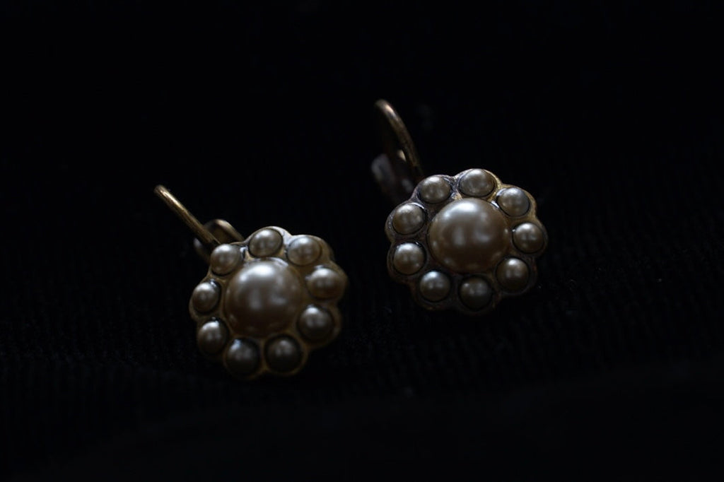 Edwardian Glass Pearl Earrings