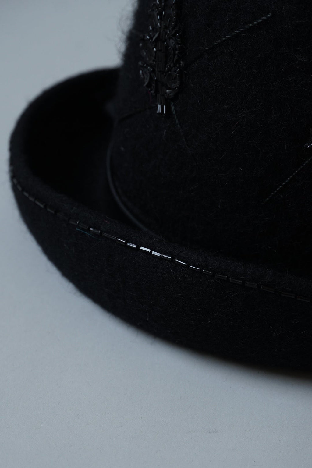 1960’s Beads Black Felt Hat