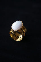 Vintage Oval Blue Lace Agate Ring