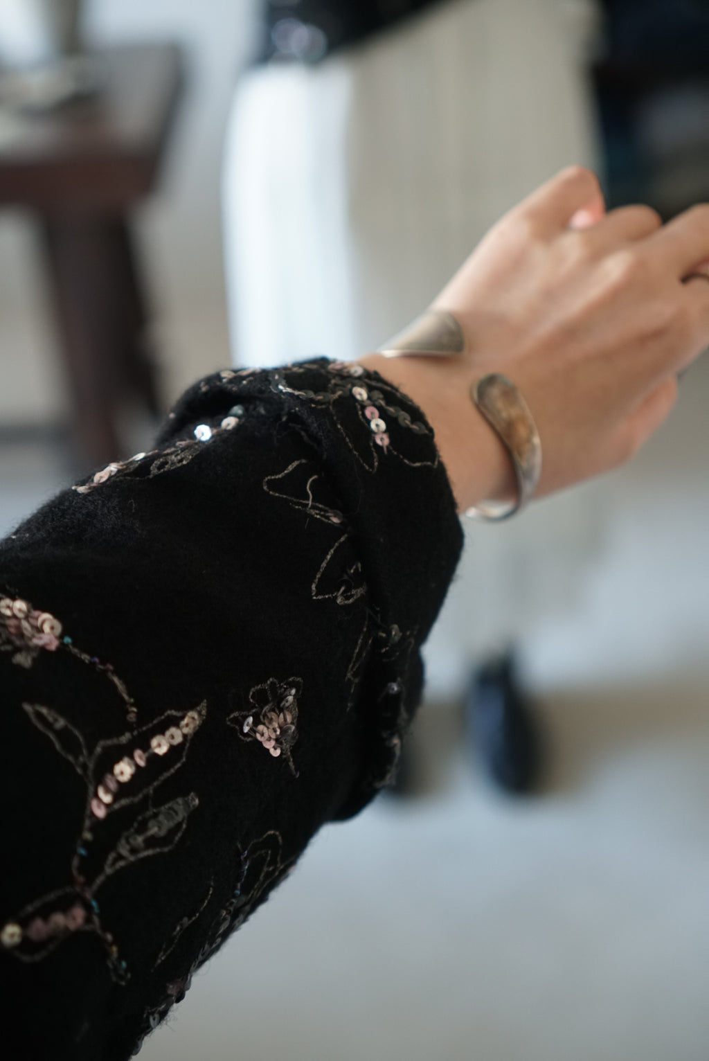 Vintage Floral with Sequins Jacket