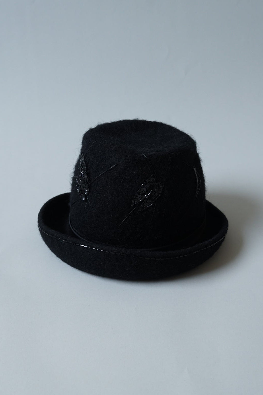1960’s Beads Black Felt Hat