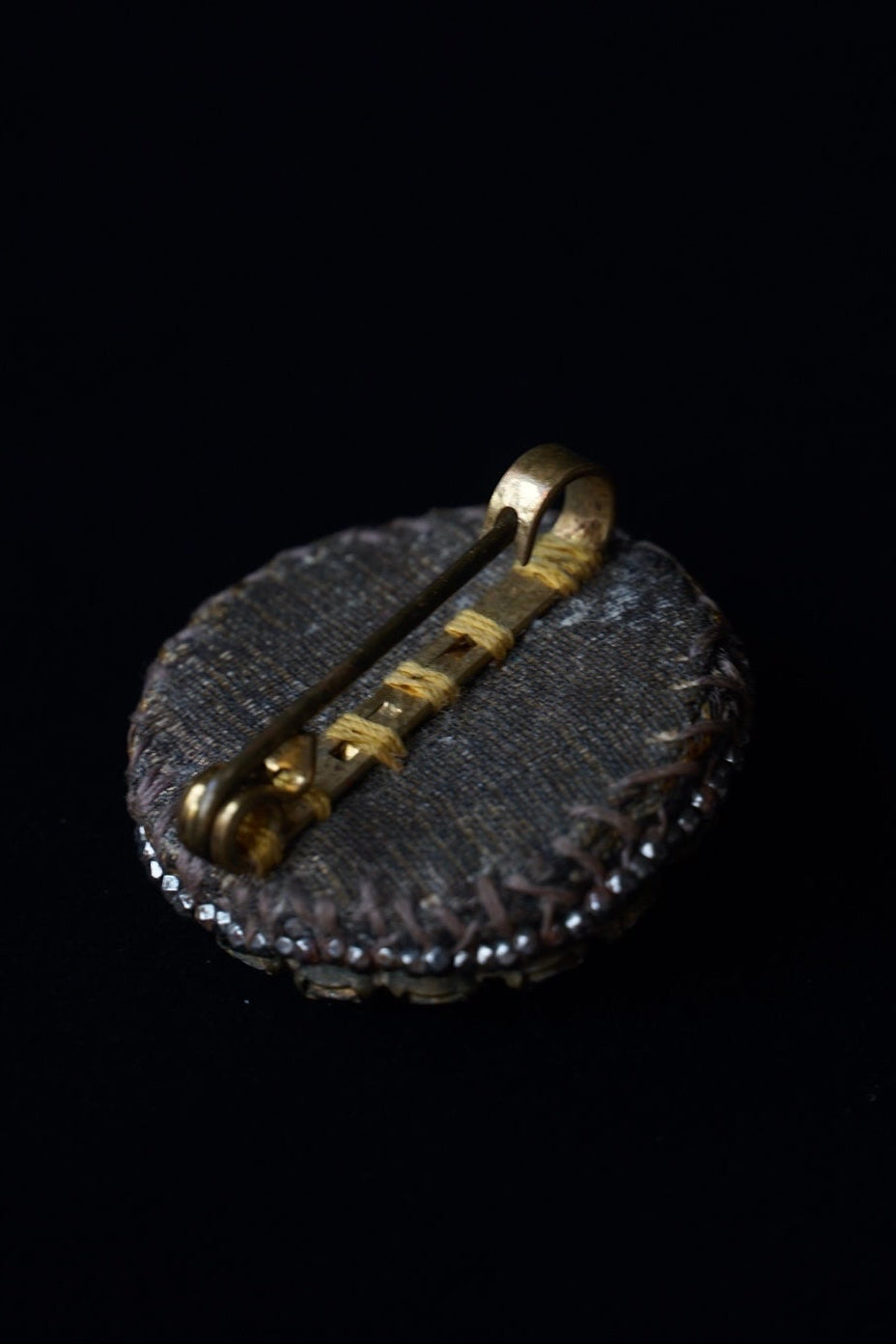 Victorian Paste Blue Glass Handmade Brooch