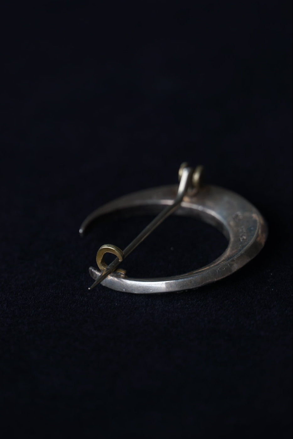 1920-30's Crescent Moon Glass Brooch