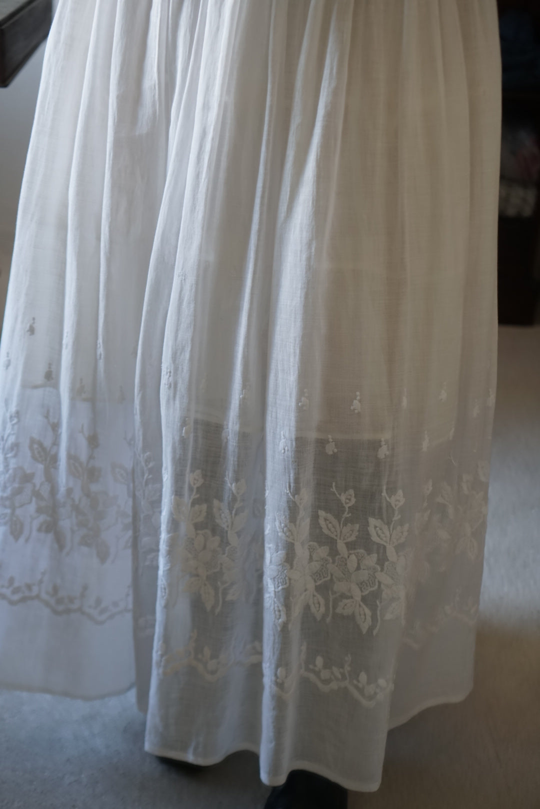 Edwardian Small Flower Embroidery Skirt