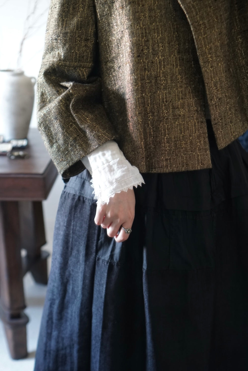 Vintage Big Collar Flare Jacket