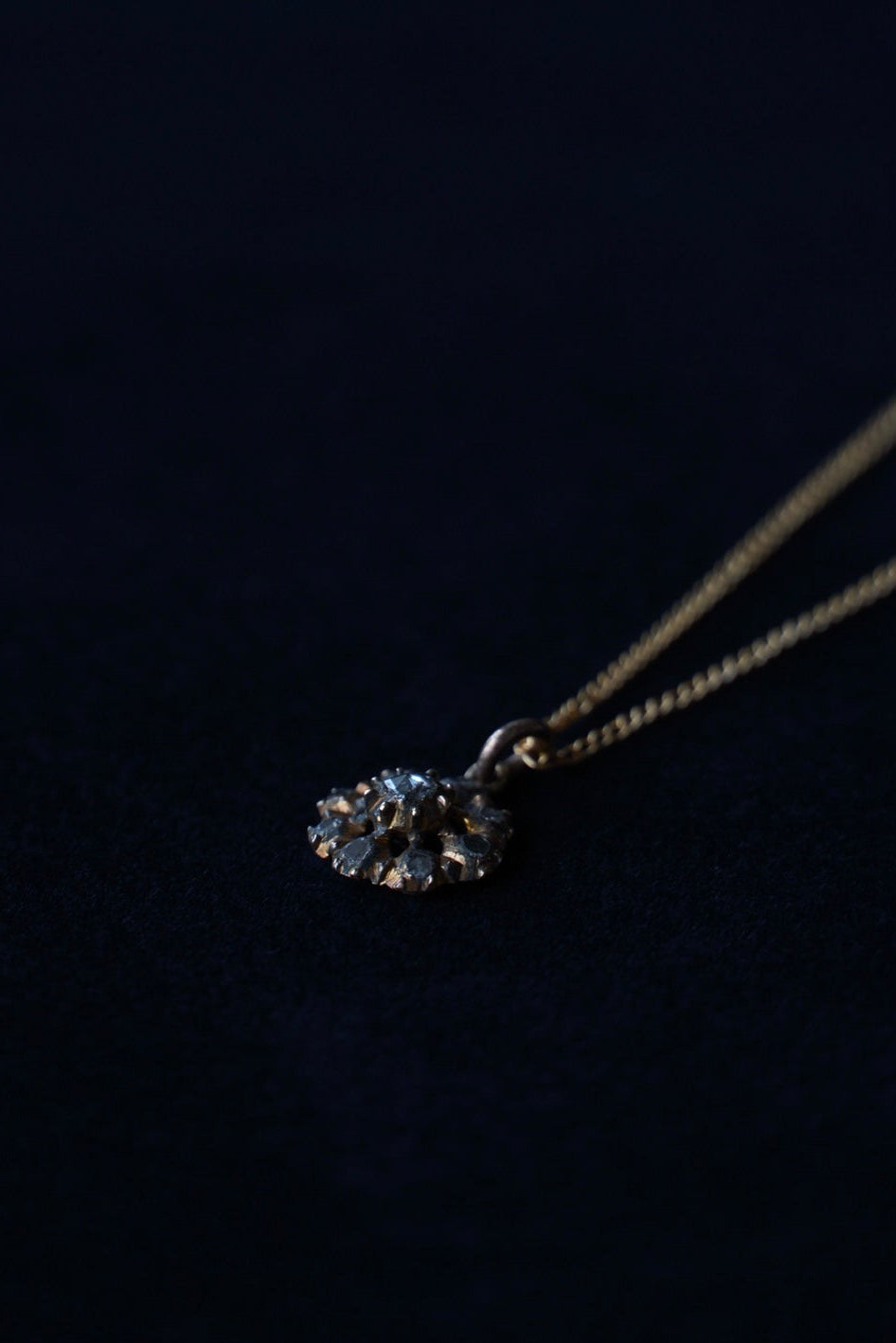 Georgian Rose Cut Diamond Pendant Top
