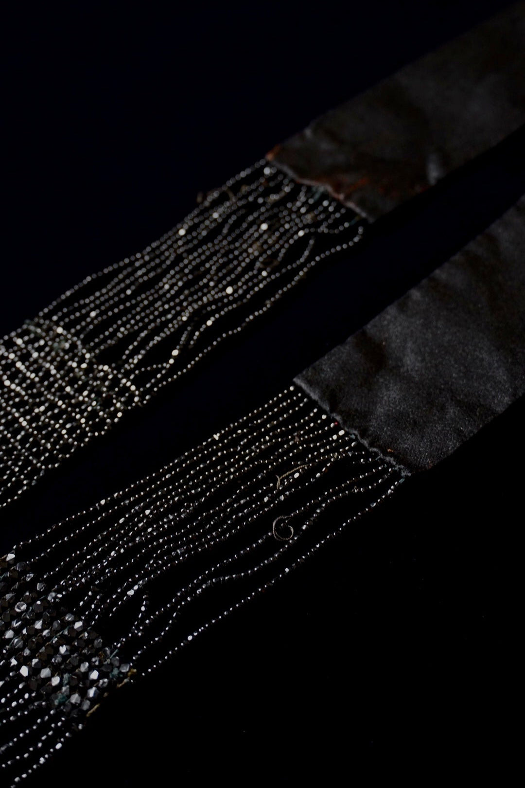 Victorian Jet Beaded Belt/Necklace with Tassels