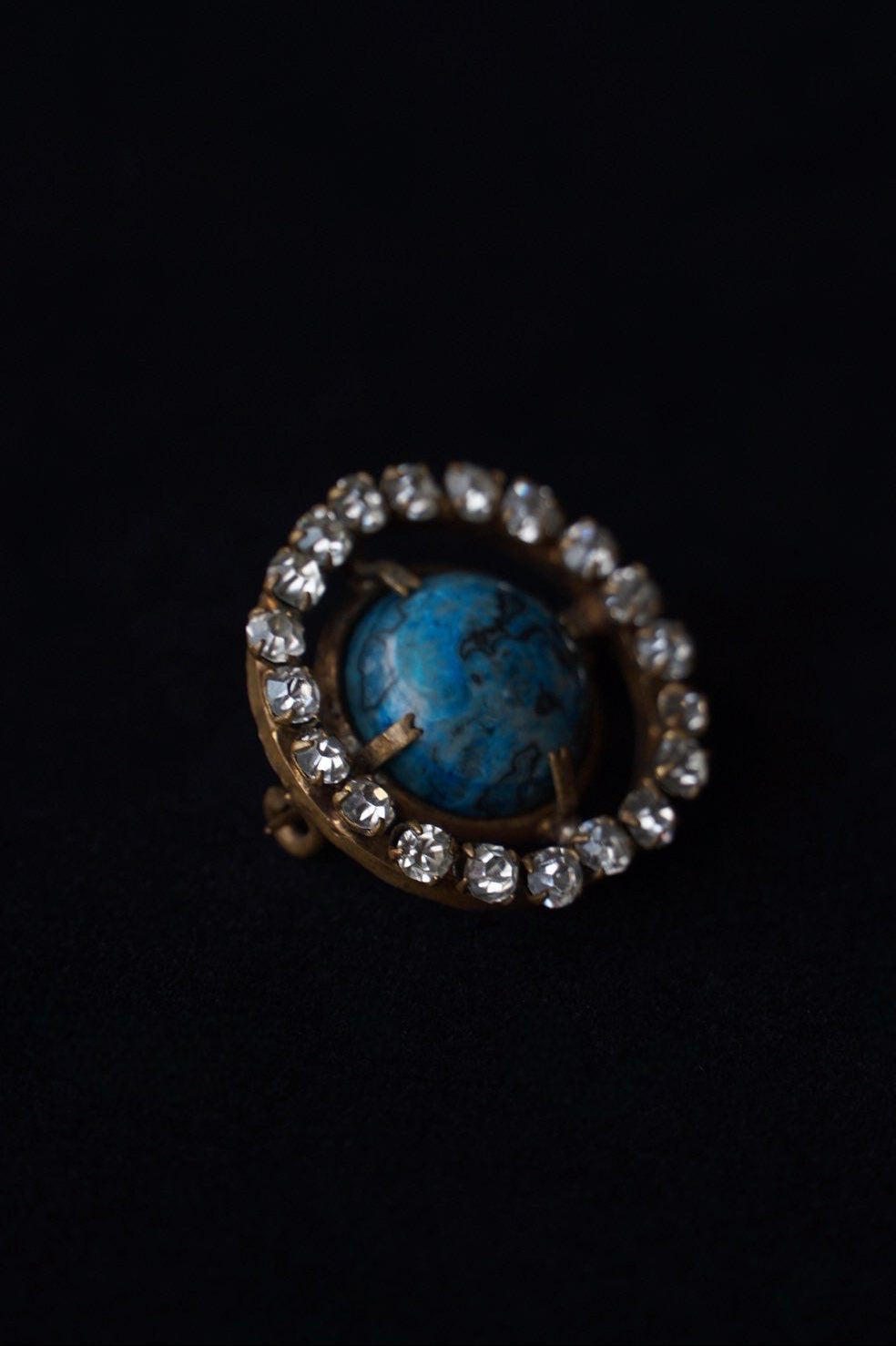 Georgian Blue Stone Pin Brooch