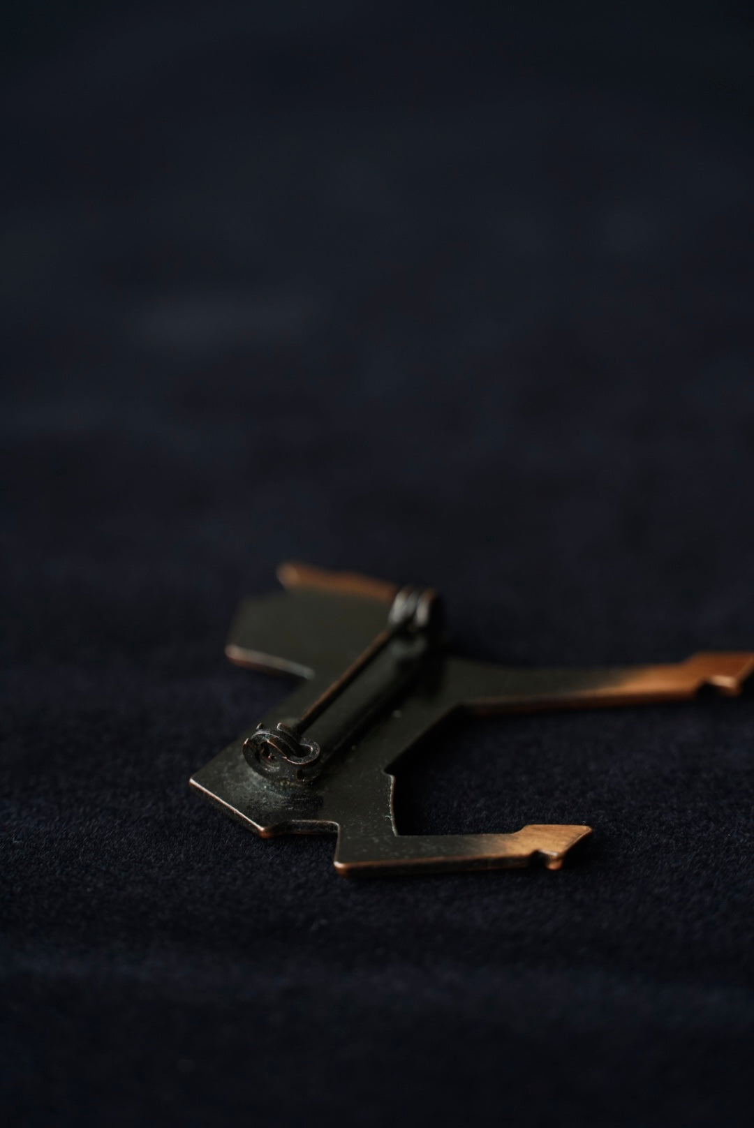 Vintage  Art deco Style Bronze Horse Brooch