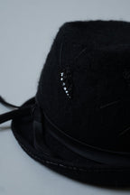1960’s Beads Black Felt Hat