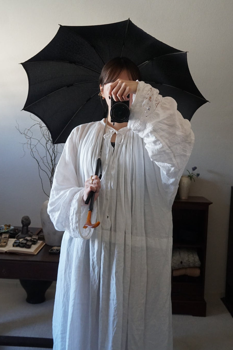 1950's Amber Hand×Black Umbrella