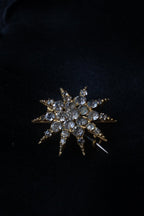 Victorian Crystal Glass Star Brooch
