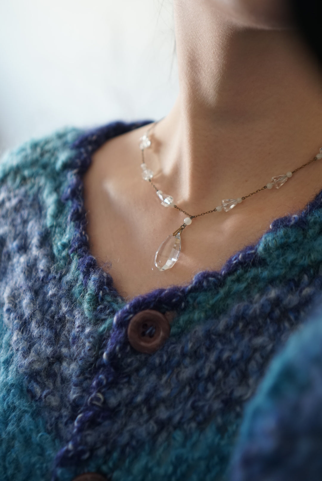 1930's Clear Glass Necklace