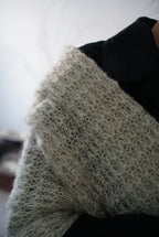 1960's Mint Green Mohair Big Scarf
