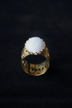 Vintage Oval Blue Lace Agate Ring