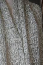 1960's Mint Green Mohair Big Scarf