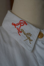 Vintage Embroidered White Shirt