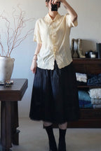 Vintage Flower Embroidery Blouse