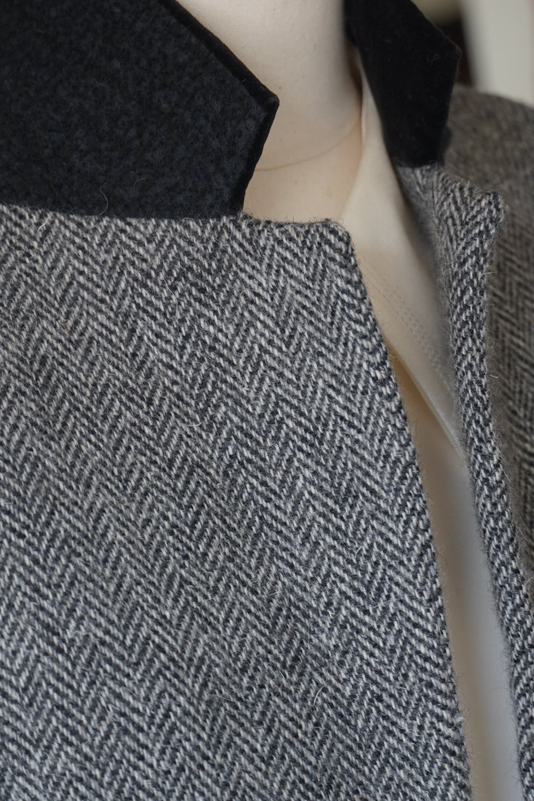 Vintage Grey Herringbone Jacket