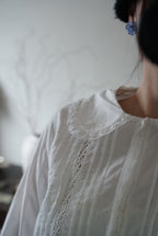 Antique French White Cotton Blouse