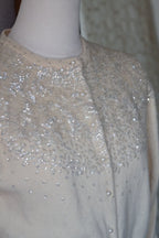 1950's Sequins Wool Cardigan